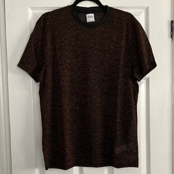 Zara Other - Zara Black and Gold Short Sleeve Tee